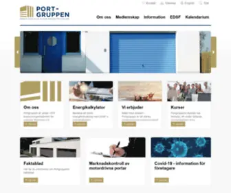 Portgruppen.org(Swedish Association of Door and Shutter Suppliers) Screenshot