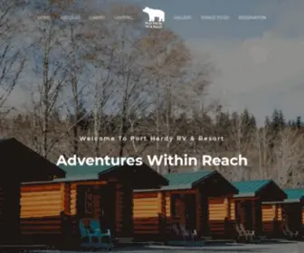 Porthardyrvresort.com(Port Hardy RV Resort & Cabins) Screenshot