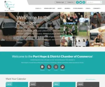 Porthopechamber.com(Port Hope & District Chamber of Commerce) Screenshot