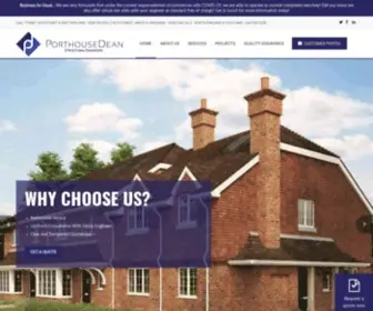Porthousedean.co.uk(Home page for PorthouseDean Structural Engineers) Screenshot