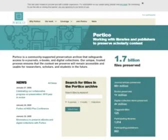 Portico.org(Home) Screenshot