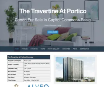 Porticoalveo.com(The Travertine at Portico developed by Alveo Land) Screenshot
