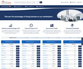 Portingo.com(Digital Asset Marketplace) Screenshot