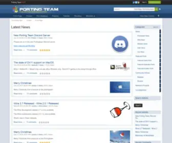 Portingteam.com(Front Page) Screenshot