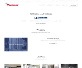 Portinox.com(Contenedores, IBCs, Recipientes a presión, Sanitarios en Acero Inoxidable… THIELMANN CONTAINER SYSTEMS) Screenshot