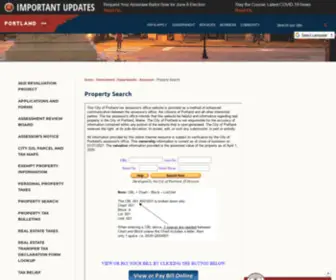 Portlandassessor.com(Property Search) Screenshot