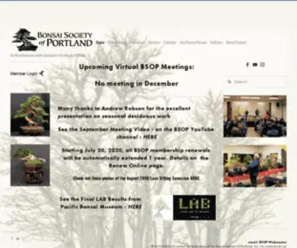 Portlandbonsai.org(Bonsai Society of Portland) Screenshot