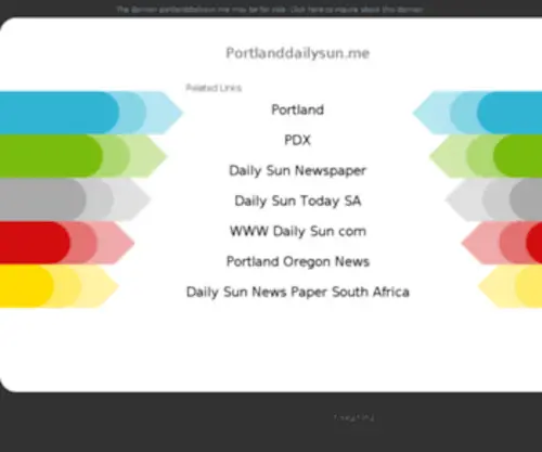 Portlanddailysun.me(Portland Daily Sun) Screenshot