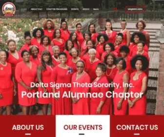 Portlanddeltas.org(Portland Alumnae Chapter) Screenshot