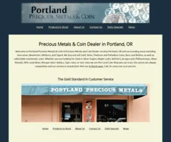 Portlandpreciousmetals.com(Portland Precious metals and coin) Screenshot