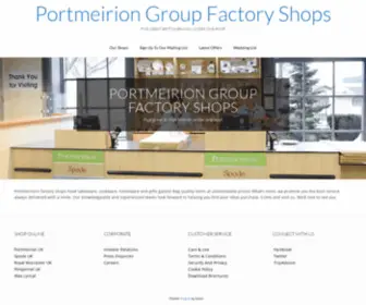 Portmeiriongroupfactoryshops.co.uk(Portmeirion Retail Store Locator) Screenshot