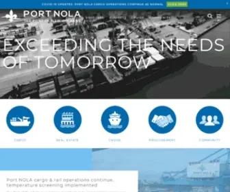 Portno.com(Learn how the Port of New Orleans) Screenshot