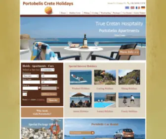 Portobelis-Crete.gr(Portobelis East Crete Travel Agencies) Screenshot