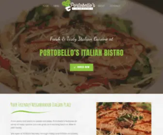 Portobellositalianbistro.com(Portobello’s Italian Bistro) Screenshot