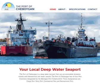 Portofcheboygan.com(Your Local Deep Water Seaport The Port of Cheboygan) Screenshot