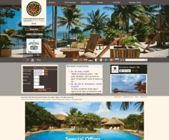 Portofinobelize.com(San Pedro Ambergris Caye Belize Beach Resort) Screenshot