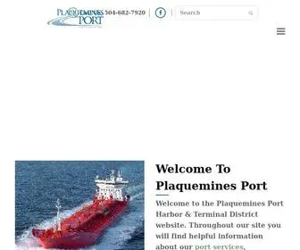 Portofplaquemines.com(Plaquemines Port Harbor) Screenshot