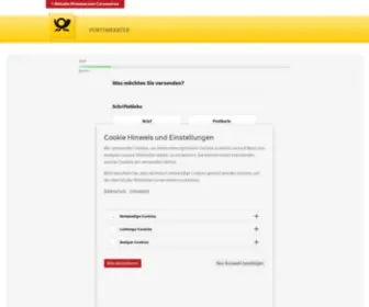 Portokalkulator.de(Deutsche Post) Screenshot