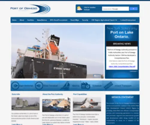 Portoswego.com(Port of Oswego) Screenshot