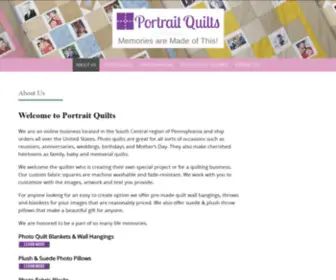 PortraitQuilts.com(Personalized Photo Quilts & Pillows) Screenshot