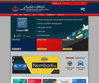 Ports.gov.bn(Ministry of Transport and Infocommunications) Screenshot