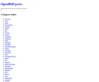 Ports.su(OpenBSD ports categories) Screenshot