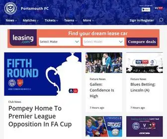 Portsmouthfc.co.uk(Portsmouth) Screenshot
