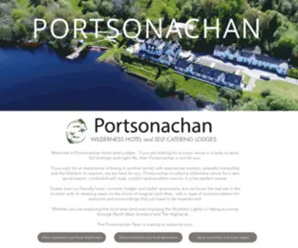 Portsonachan.com(Portsonachan Hotel & Lodges) Screenshot