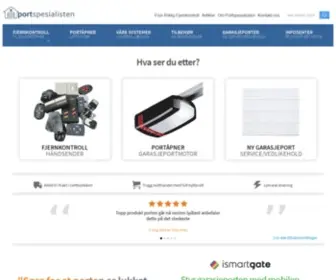 Portspesialisten.com(Garasjeport, service, fjernkontroll og reservedeler) Screenshot