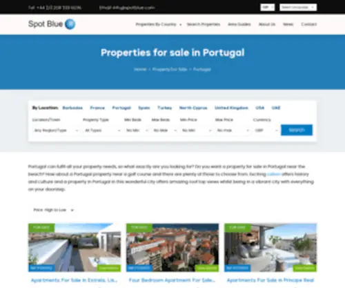 Portugalpropertysale.co.uk(Portugal Real Estate for Sale) Screenshot