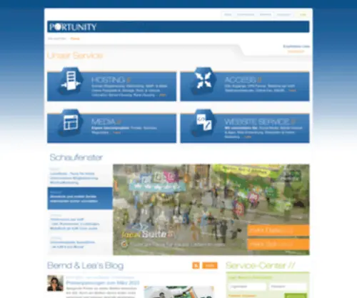 Portunity.net(Homepage der Portunity) Screenshot