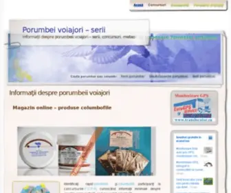 Porumbelvoiajor.net(Porumbei voiajori) Screenshot