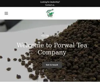 Porwalteacompany.com(Porwal Tea Company) Screenshot