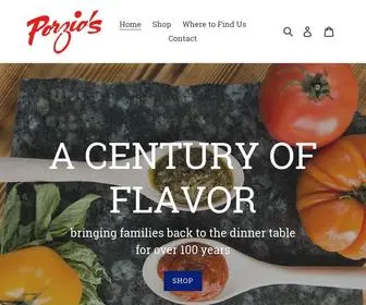 Porzios.com(Porzio's Sauces) Screenshot