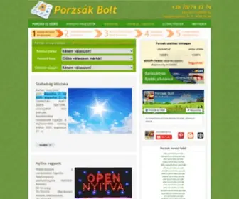 Porzsakbolt.hu(PorzsĂĄk) Screenshot