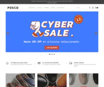 Posco.com.ar(Cuero argentino de alta calidad y zapatos sustentables para el día a día) Screenshot