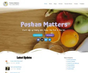 Poshanmatters.com(Yes, it really matters) Screenshot