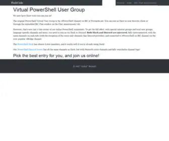 Poshcode.org(Virtual PowerShell User Group) Screenshot