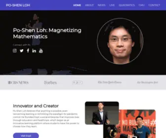 Poshenloh.com(Po-Shen Loh) Screenshot