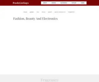 Poshlistings.com(Fashion, Beauty And Electronics) Screenshot