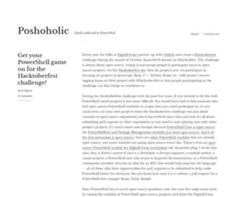 Poshoholic.com(Totally addicted to PowerShell) Screenshot