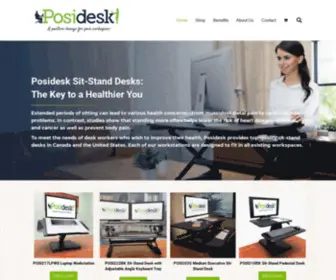 Posidesk.com(Sit-Stand Desks) Screenshot