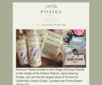 Posiesinthevillage.com(Experience Shopping at Posies in the Village Largest Store of it's Kind on California's Central Coast) Screenshot