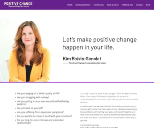 Positivechangecounselling.com(Positive Change Counselling Services) Screenshot