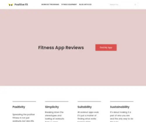 Positivefitnessblog.com(Fitness App Reviews Online) Screenshot