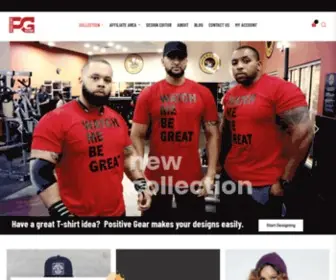 Positivegearapparel.com(Our passion) Screenshot