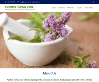 Positiveherbalcare.com(Ayurvedic Medicine & Food Product Manufactures) Screenshot