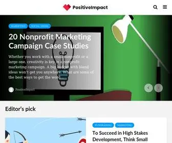 Positiveimpact.me(Helping Nonprofits Make a Difference) Screenshot