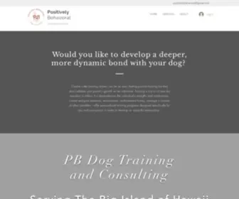 Positivelybehavioral.com(Private Dog Training) Screenshot