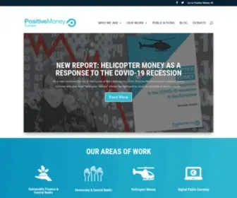 Positivemoney.eu(Positive Money Europe) Screenshot
